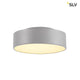 Medo 30 LED Deckenleuchte Silbergrau 1-10V 3000K mit elegantem Design aus Aluminium und Glas.