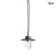 Molat E27 Outdoor Pendelleuchte Anthrazit IP44 mit Glas- und Aluminiumelementen, ideal für Außenbereiche.