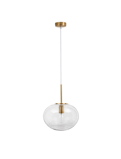 Lampada a ciondolo Maeve Ø 28 cm oro, trasparente