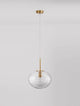 Maeve Pendelleuchte Ø 28cm Gold, Transparent - elegante Hängelampe mit Glas und Aluminium.
