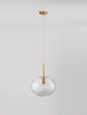 Maeve Pendelleuchte Ø 28cm Gold, Transparent mit Glas und Aluminium im modernen Design.