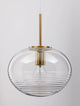 Maeve Pendelleuchte Ø 28cm Gold, Transparent aus Glas und Aluminium, modernes Design für Ihr Interieur.