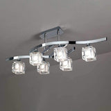 6-flammige Deckenlampe Cuadrax Cristal