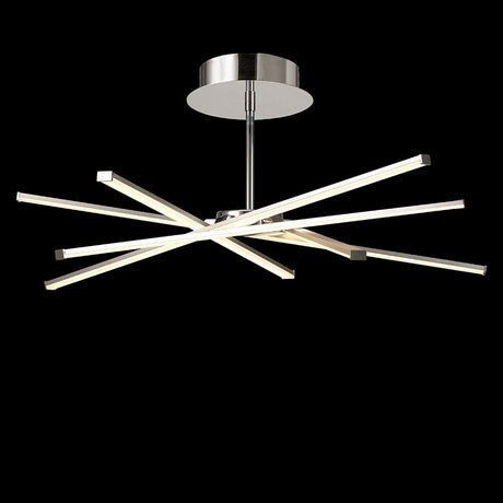 Aire LED-Deckenleuchte mit modernem Design und eleganter Lichtverteilung in Silber und Chrom.