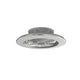 Alisio LED-Deckenleuchte + Ventilator mit modernem Design und runder Form aus Metall und Kunststoff.