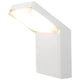 Alpine Außen-LED-Wandleuchte mit eckigem Design und eleganter Lichtwirkung.