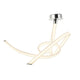 Armonia 56cm LED-Deckenlampe mit geschwungener Form aus Metall und Kunststoff, ideal für Wohn- und Essbereiche.