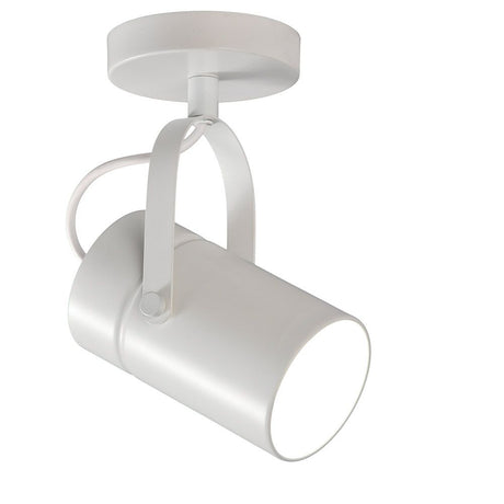 Aruba verstellbare Spotleuchte in modernem Design mit runder Form aus Metall und Kunststoff, ideal für stilvolle Beleuchtung.