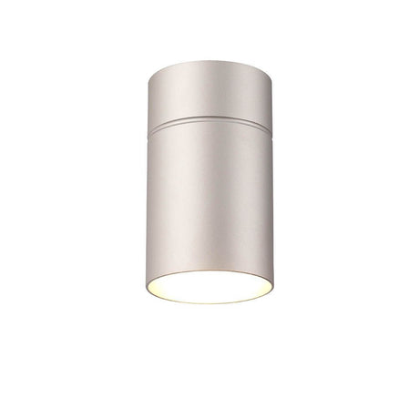 Projecteur spot Aruba cylindrique Petit en métal brillant avec un design élégant et une forme ronde.