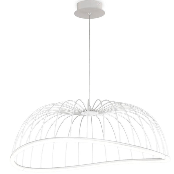 Celeste LED-Pendelleuchte Groß in modernem Design mit runder Form und Metallmaterial.