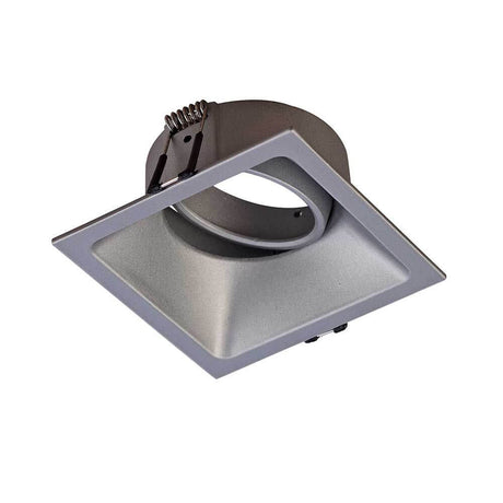 Comfort Gu10 luminaire encastré carré au design moderne, carré avec des éléments en métal et en plastique.
