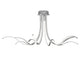 Corinto LED-Deckenleuchte Dimmbar in modernem Design mit geschwungenen Metall-Elementen in Silber-chrom.