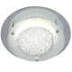 Crystal LED Mirror runde Deckenlampe mit stilvollem Design aus Metall und Glas.