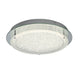 Crystal LED Mirror runde Deckenlampe aus Metall und Glas in runder Form mit Chrom-Finish.