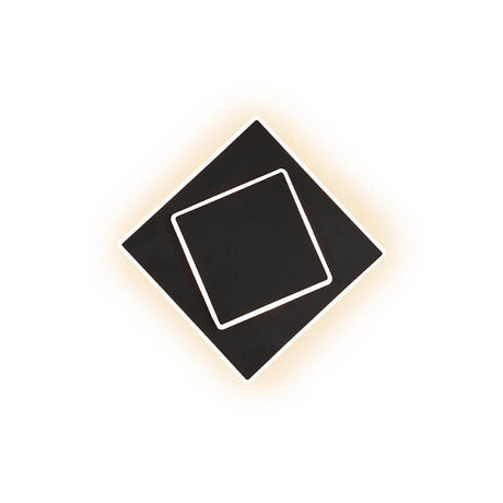 Dakla LED-Wandlampe klein in eckiger Form mit metallischem Finish und modernem Design.