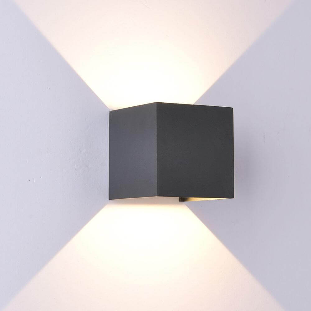 Davos outdoor LED wall lamp angular