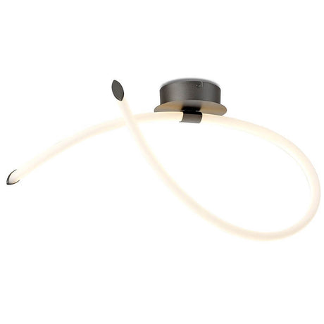LED-Deckenleuchte Armonia Schleife in geschwungener Form mit hochwertiger Verarbeitung.