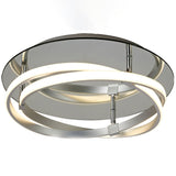 Deckenleuchte LED Infinity in modernem Design mit runden Metallringen und glänzender Oberfläche.
