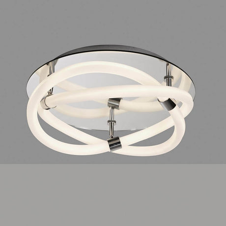 Deckenleuchte LED Infinity in modernem Design mit runder Form und Chrom-Ausführung.
