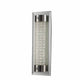 LED Wandlampe Tube Chrom Glas an Wand, modernes Design mit hochwertigem Metall und Glas.