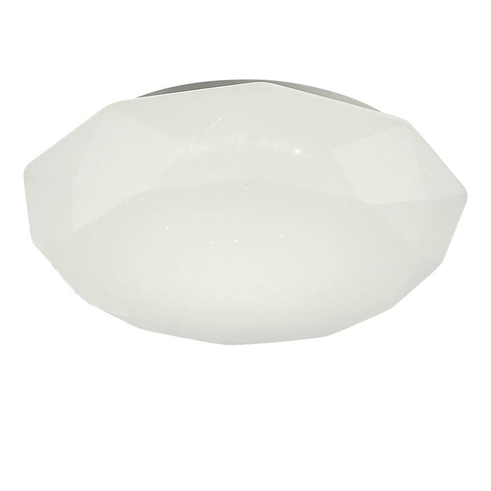 Diamante II LED-Deckenlampe groß - moderne, eckige Deckenleuchte in Weiß mit hochwertiger Verarbeitung.