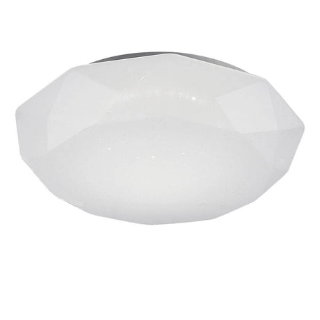 Diamante II LED-Deckenlampe groß in eckiger Form aus Kunststoff in Weiß für stilvolle Wohnräume.