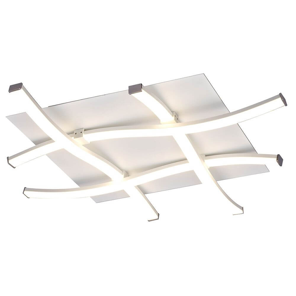 Dimmbare LED-Deckenlampe Nur Quadrat mit elegantem Design und geschwungenen Formen.