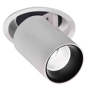 Lampe encastrable Garda 12 watts blanc, noir rétractable, de forme ronde moderne et avec une finition haut de gamme.