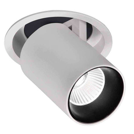Garda 12 watt recessed light White, Black Retractable, modern lighting design in a round shape, suitable for stylish living spaces.