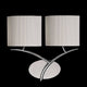Eve 2-flammig Wandleuchte mit runder Form und textilem Lampenschirm in elegantem Design.