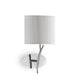 Eve Wandlampe mit elegantem Design und runder Form aus Metall und Textil, ideal für Wohnzimmer.
