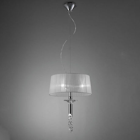 Pendant light Tiffany with modern design and elegant light, metal and fabric, ideal for entryways.