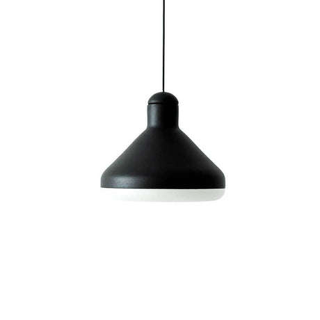 LED-Hängeleuchte Antares in modernem, schwarzem Design mit runder Form.