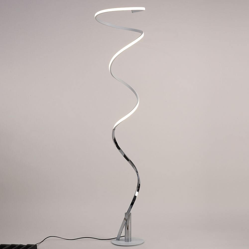 Helix curved LED standing lamp