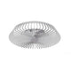 Moderne Himalaya LED-Deckenleuchte und Ventilator in runder Form aus Metall. Ideal für Wohnzimmer und Essbereiche.