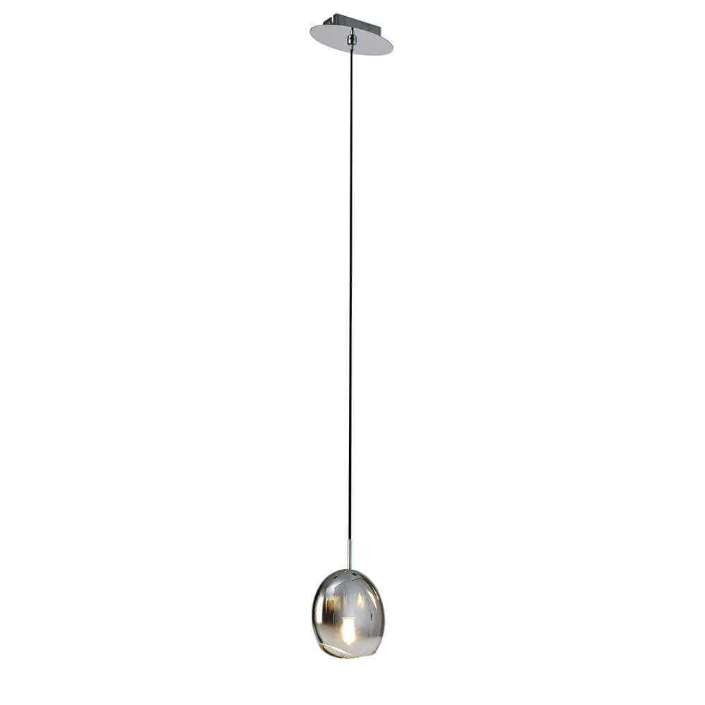 Small hanging lamp lens chrome