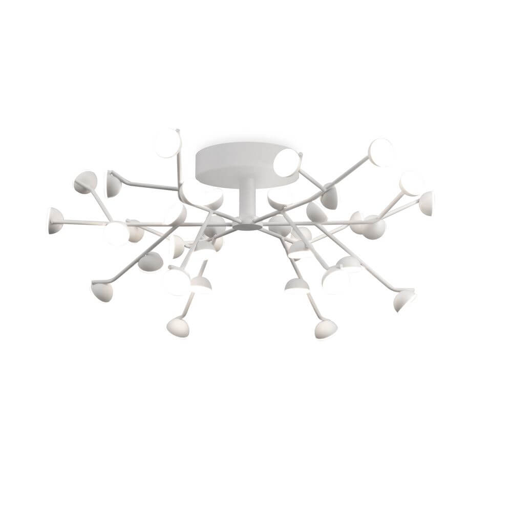 LED-Deckenleuchte Adn in modernem Design mit runder Form und Metallmaterialien.