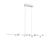 LED-Hängeleuchte Adn in modernem Design mit länglicher Form und stilvollen LED-Elementen.