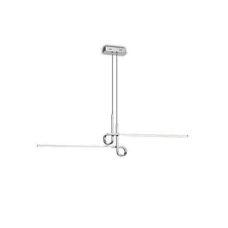 LED-Pendelleuchte Cinto geschwungen 2-flammig in modernem Design, ideal für zeitgemäße Innenräume.