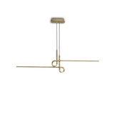 Candeeiro suspenso LED Cinto curvo de 2 luzes