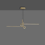 Candeeiro suspenso LED Cinto curvo de 2 luzes