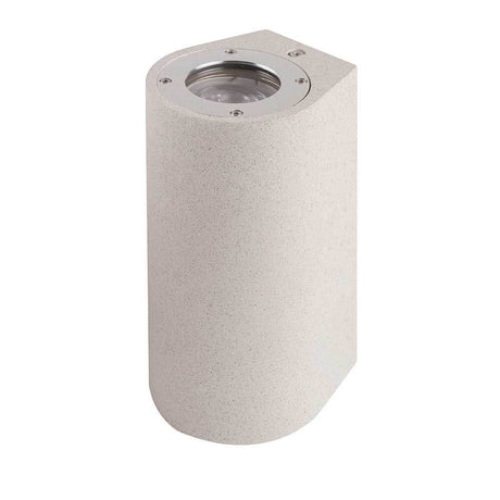 Levi Außen-Wandleuchte Rund aus Beton mit eleganter Lichtwirkung und rundem Design.