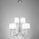 Loewe 9-flammige Pendellampe mit modernem Design aus Metall und Glas in klarer Form.