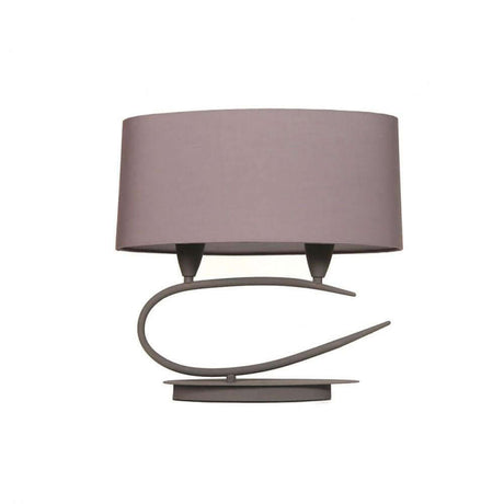Lua Doppel-Tischleuchte in modernem Design mit runder Lampenschirm und stilvollem Metallgestell.