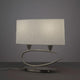 Lua Doppel-Tischleuchte mit modernem Lichtdesign und raffiniertem Metallgestell.