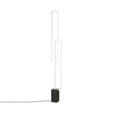Mural Dimmable LED Floor Lamp White-Matte with modern angular design and high-quality workmanship