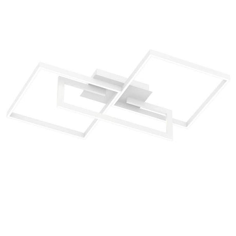 Mural LED-Deckenlampe Weiß-Matt in eckigem, modernem Design für stilvolle Beleuchtung.