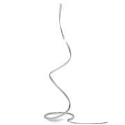 Kun stor spiral LED-Dæmpbar gulvlampe i elegant, buet form lavet af metal.