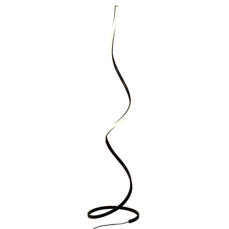 Modern and elegant Nur Große Spiral LED floor lamp Dimmable with a curved form, ideal for living rooms.