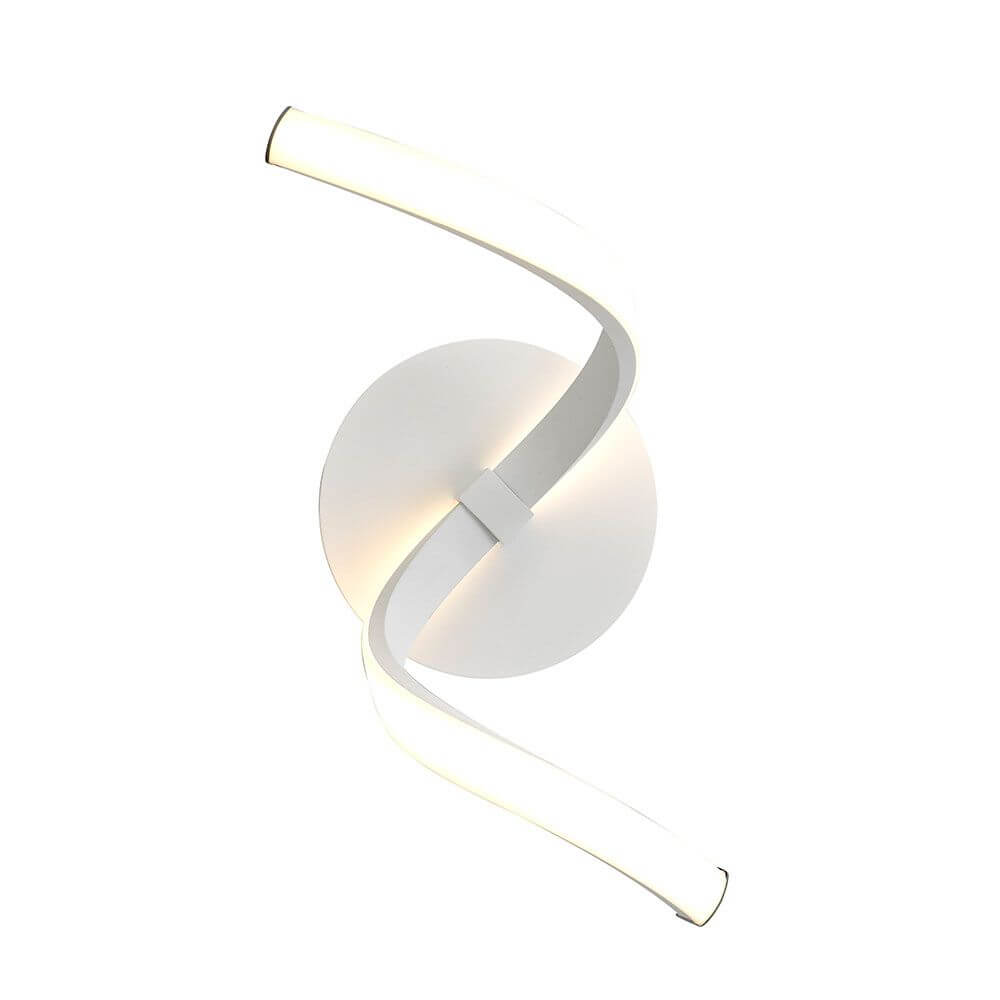 Moderne Nur LED-Wandleuchte in geschwungener Form, ideal für zeitgemäße Eingangsbereiche und stilvolle Lesezonen.